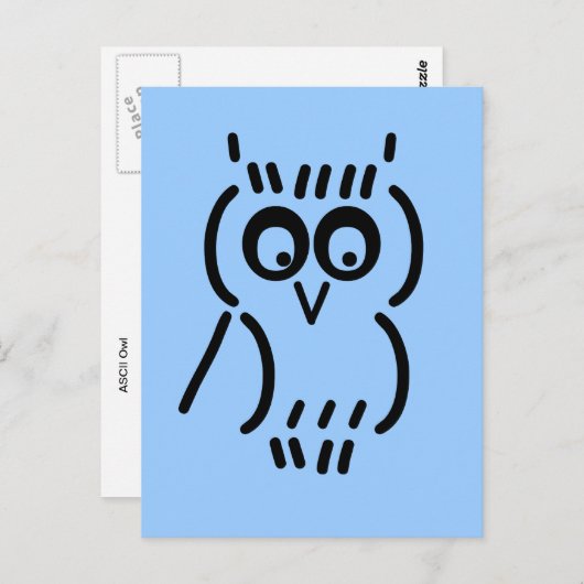 ASCII Owl Briefkaart (Voorkant / Achterkant)