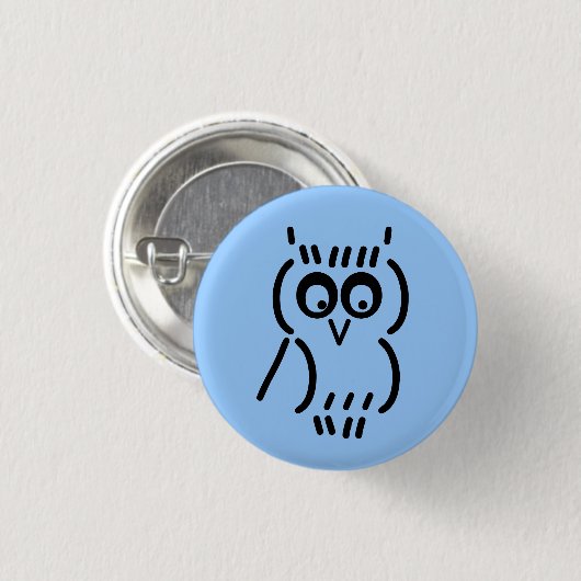 ASCII Owl Ronde Button 3,2 Cm (Voorkant /achterkant)