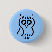 ASCII Owl Ronde Button 3,2 Cm (Voorkant)