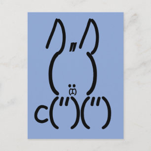 ASCII Rabbit Briefkaart