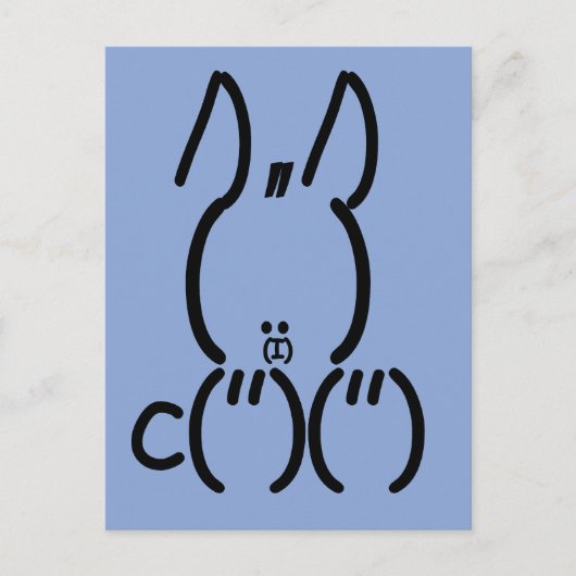 ASCII Rabbit Briefkaart (Voorkant)