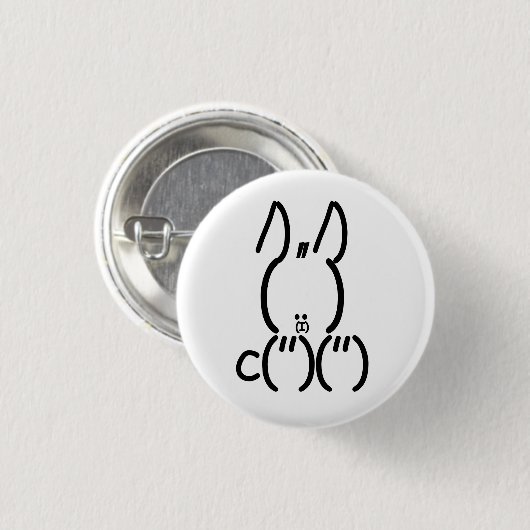 ASCII Rabbit Ronde Button 3,2 Cm (Voorkant /achterkant)