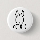 ASCII Rabbit Ronde Button 3,2 Cm (Voorkant)
