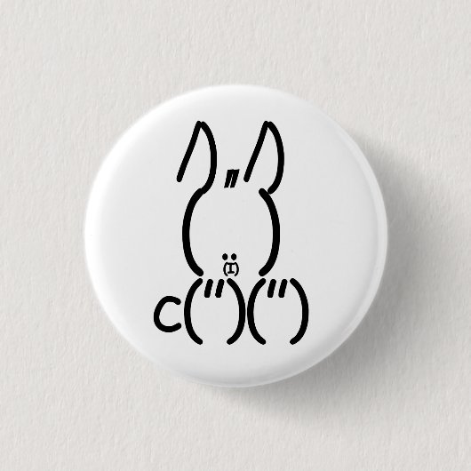 ASCII Rabbit Ronde Button 3,2 Cm (Voorkant)