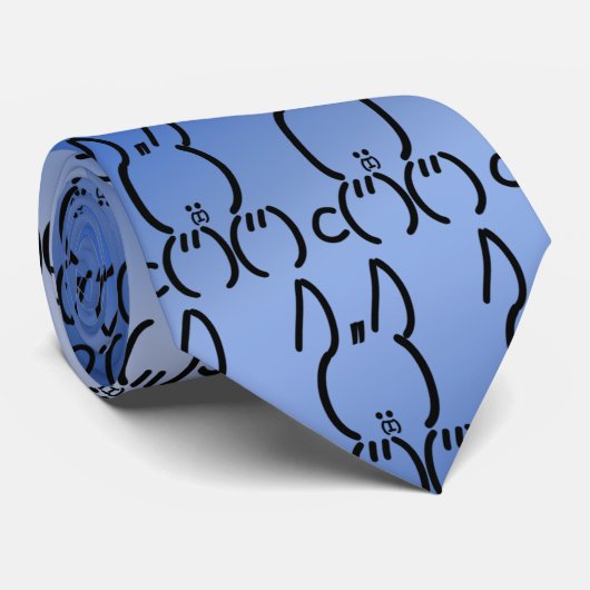 ASCII Rabbit Stropdas (Opgerold)