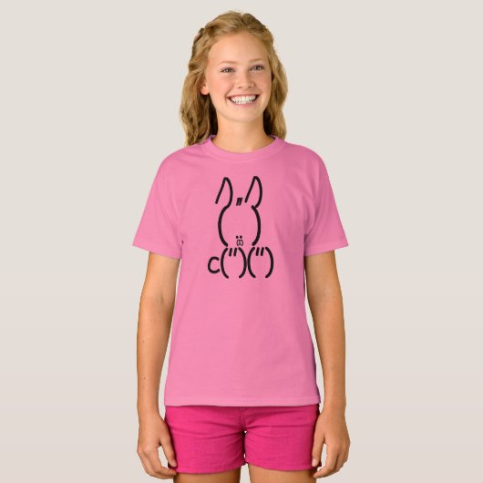 ASCII Rabbit T-shirt (Voorkant volledig)