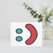 Ascii Smile Briefkaart (Staand voorkant)