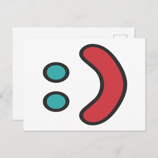 Ascii Smile Briefkaart (Voorkant / Achterkant)