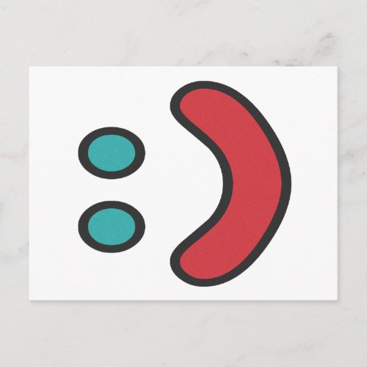 Ascii Smile Briefkaart (Voorkant)