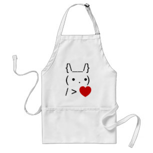 ASCII Text Art Bunny Rabbit Standaard Schort