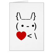 ASCII Text Art Bunny Rabbit Take Heart Back Kaart (Voorkant)