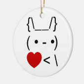 ASCII Text Art Bunny Rabbit Terug Keramisch Ornament (Links)