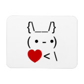ASCII Text Art Bunny Rabbit Terug Magneet (Horizontaal)