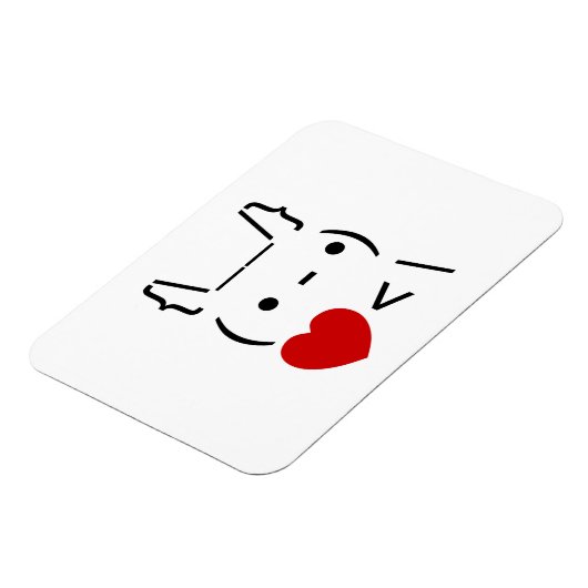 ASCII Text Art Bunny Rabbit Terug Magneet (Linkerzijde)