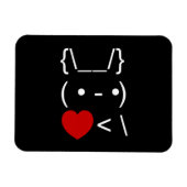 ASCII Text Art Bunny Rabbit Terug Magneet (Horizontaal)