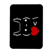 ASCII Text Art Bunny Rabbit Terug Magneet (Verticaal)