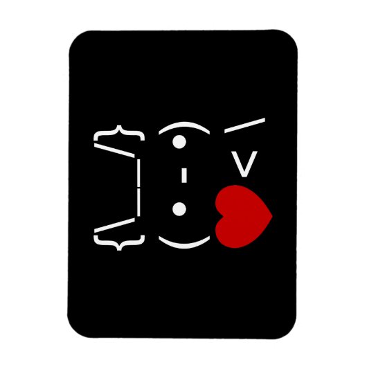 ASCII Text Art Bunny Rabbit Terug Magneet (Verticaal)