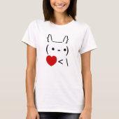 ASCII Text Art Bunny Rabbit Terug T-shirt (Voorkant)