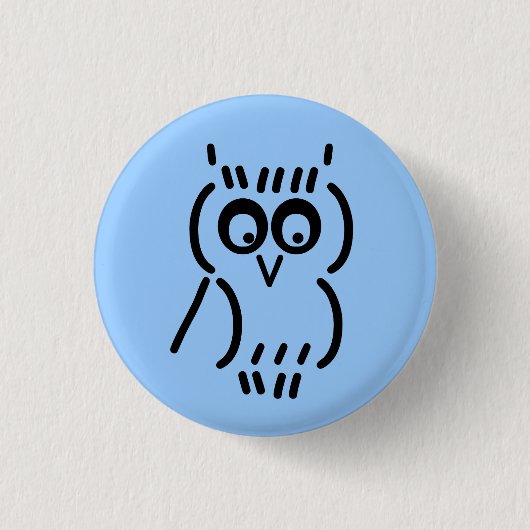 ASCII uil Ronde Button 3,2 Cm (Voorkant)