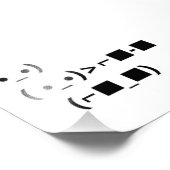 ASCII Unicode-zonnebril die ermee wordt behandeld Foto Afdruk (Hoek)