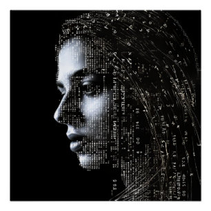 ASCII Vrouw Wetenschapper Perfect Poster