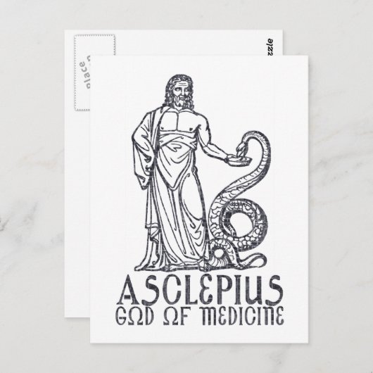 Asclepius Briefkaart (Voorkant / Achterkant)