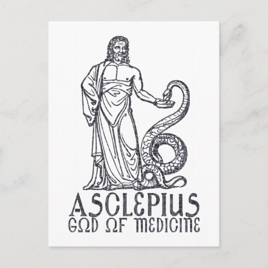 Asclepius Briefkaart (Voorkant)