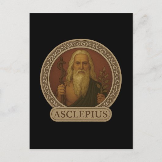 Asclepius God van Genezing Ansichtkaart Briefkaart (Voorkant)