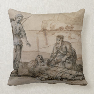 Asclepius Reviving Hippolytus (pen en inkt, was en Kussen