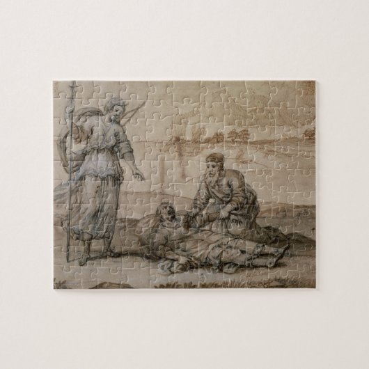 Asclepius Reviving Hippolytus (pen en inkt, was en Legpuzzel (Horizontaal)