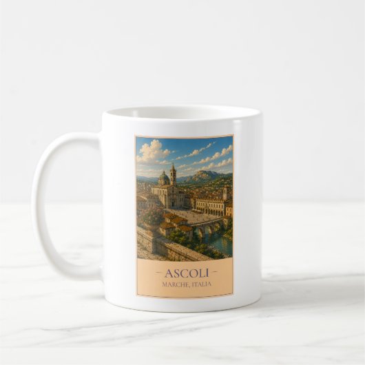 Ascoli, Italië – Reis mok vintage (Links)