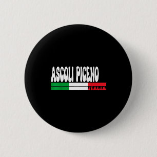 Ascoli Piceno Stad Italia Vintage Italië Vlag Reis Ronde Button 5,7 Cm