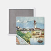 Ascona Zwitserland aan het Lago Maggiore, 1918 Magneet (Voorkant / Achterkant)