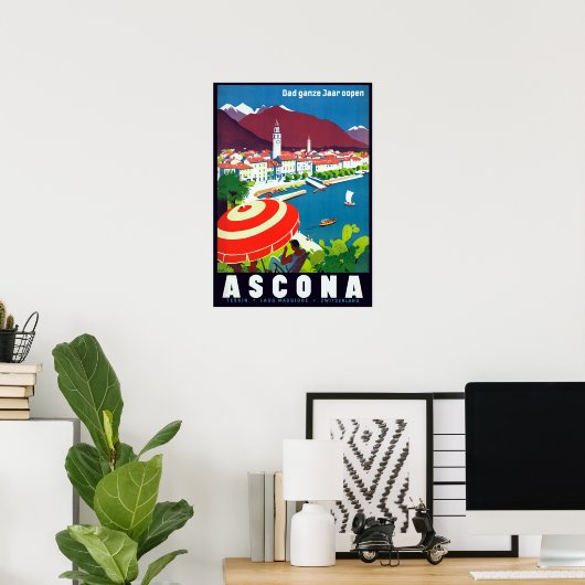 Ascona Zwitserland Poster (Thuiskantoor)