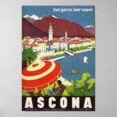 Ascona Zwitserland -  Zwitsers reisposter Poster (Voorkant)