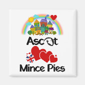 Ascot, Berkshire UK Loves Mince Pies Magneet (Voorkant)