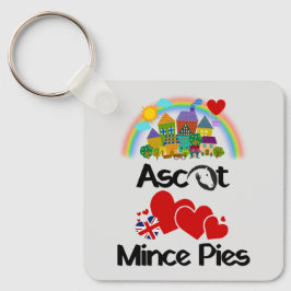 Ascot, Berkshire UK Loves Mince Pies Sleutelhanger