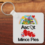 Ascot, Berkshire UK Loves Mince Pies Sleutelhanger (Voorkant)