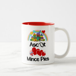 Ascot, Berkshire UK Loves Mince Pies Tweekleurige Koffiemok
