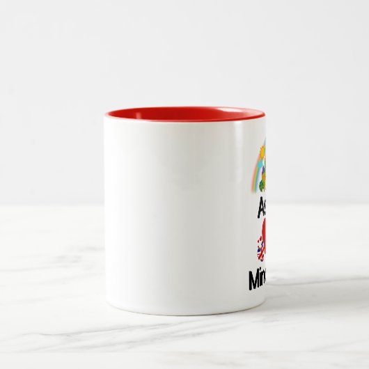 Ascot, Berkshire UK Loves Mince Pies Tweekleurige Koffiemok (Center)