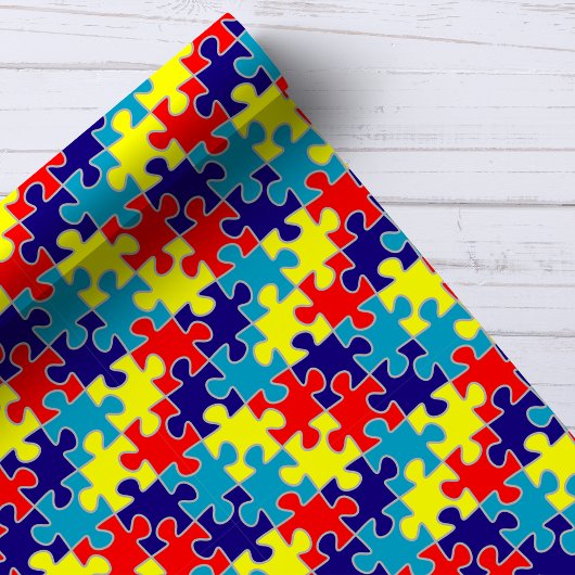 ASD Aspergers Autisme Awareness Puzzle Pattern Cadeaupapier