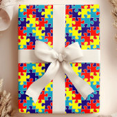 ASD Aspergers Autisme Awareness Puzzle Pattern Cadeaupapier