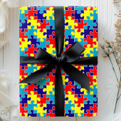 ASD Autisme Asperger Puzzelpatroon Cadeaupapier