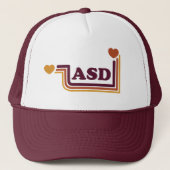 ASD Liefde Retro Trucker Hoed Trucker Pet (Voorkant)