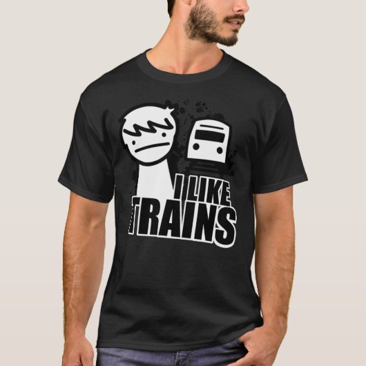ASDF T-Shirt I Like Trains  Essential T-Shirt (Voorkant)