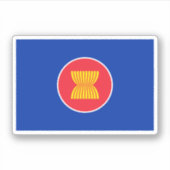 ASEAN Vlag Sticker (Voorkant)
