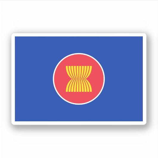 ASEAN Vlag Sticker (Voorkant)