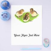 Aseel Black Red Chicken Flyer (Enkel)