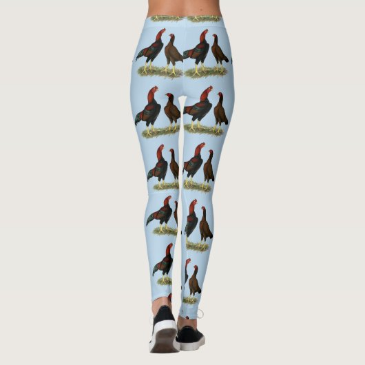 Aseel Black Red Kickens Leggings (Achterkant)