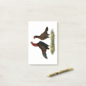 Aseel Black Red Kippen Post-it® Notes (Op bureau)